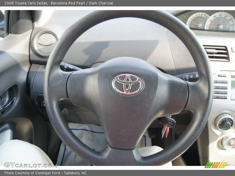 Barcelona Red Pearl / Dark Charcoal 2008 Toyota Yaris Sedan