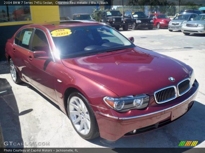 Chiaretto Red Metallic / Black/Black 2004 BMW 7 Series 745Li Sedan
