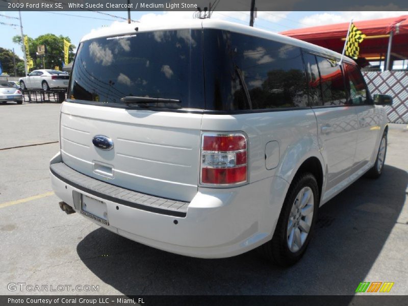 White Suede Clearcoat / Medium Light Stone 2009 Ford Flex SE
