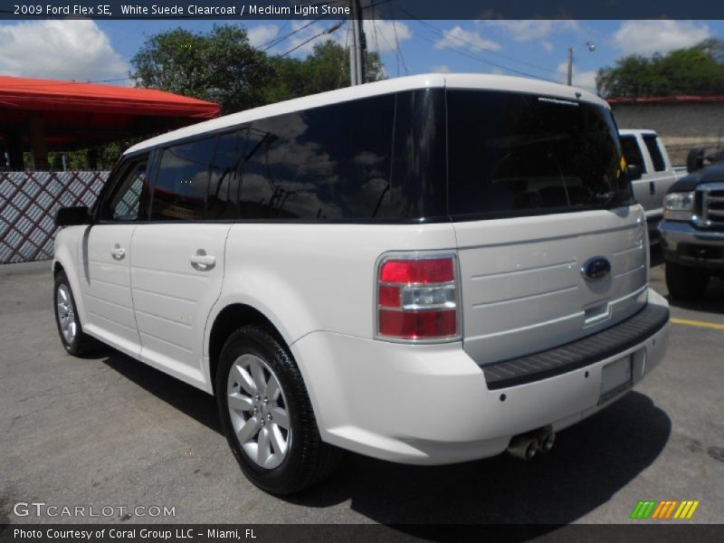White Suede Clearcoat / Medium Light Stone 2009 Ford Flex SE