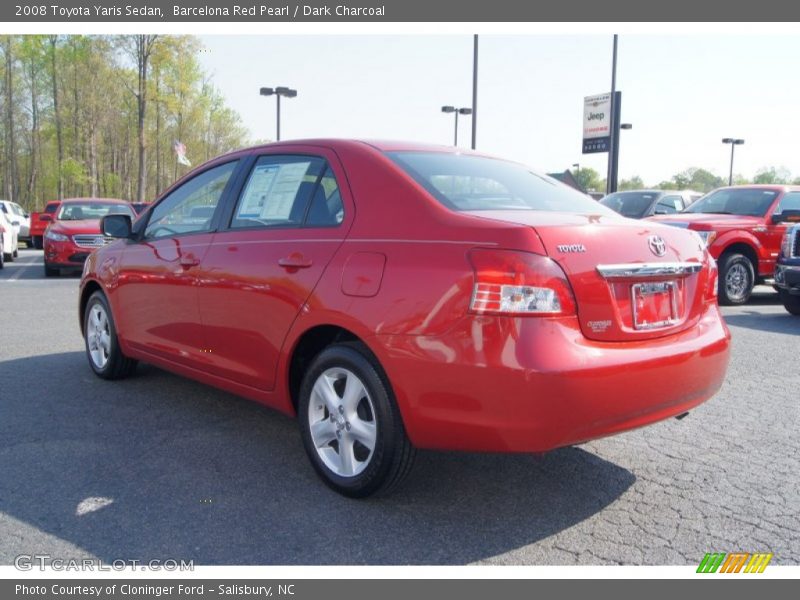 Barcelona Red Pearl / Dark Charcoal 2008 Toyota Yaris Sedan