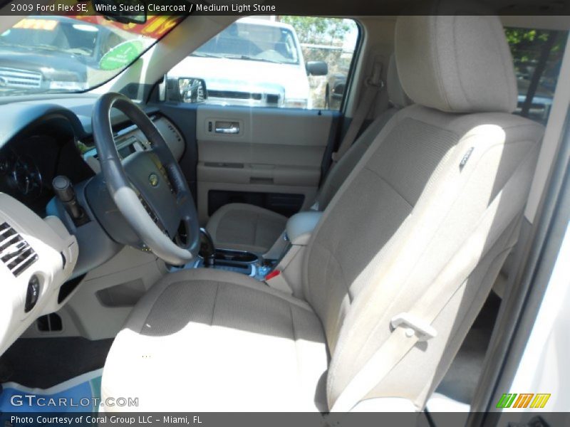 White Suede Clearcoat / Medium Light Stone 2009 Ford Flex SE