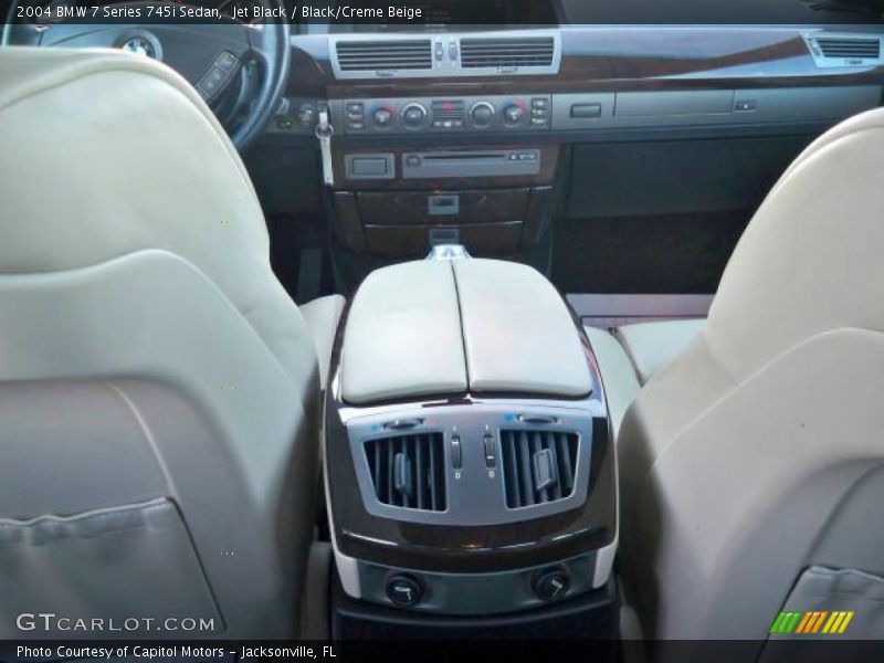 Jet Black / Black/Creme Beige 2004 BMW 7 Series 745i Sedan