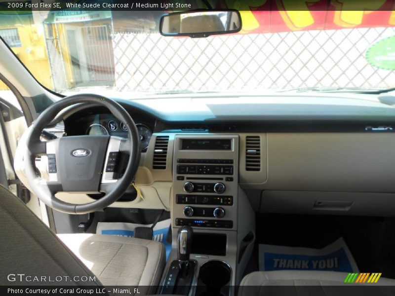 White Suede Clearcoat / Medium Light Stone 2009 Ford Flex SE
