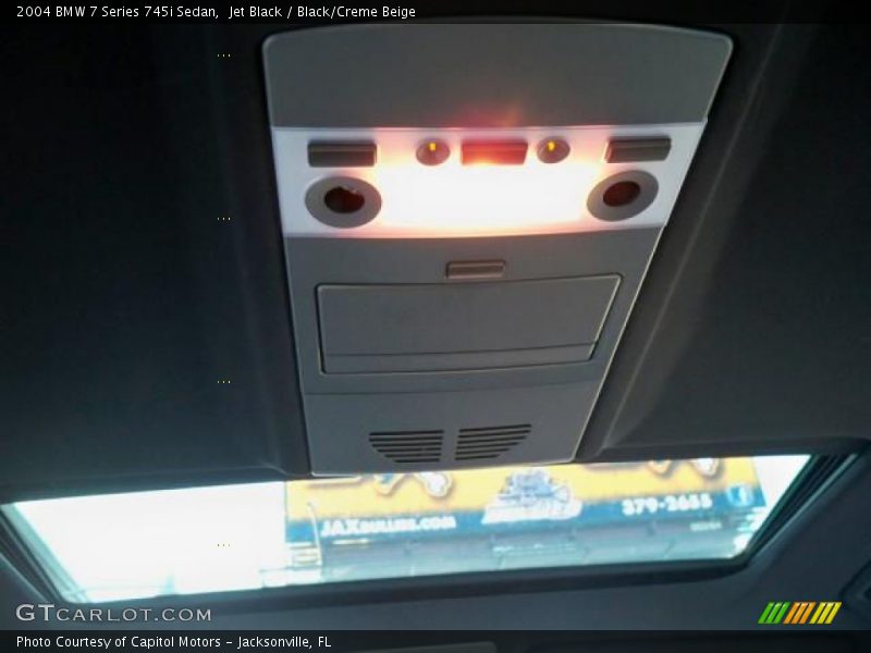 Jet Black / Black/Creme Beige 2004 BMW 7 Series 745i Sedan