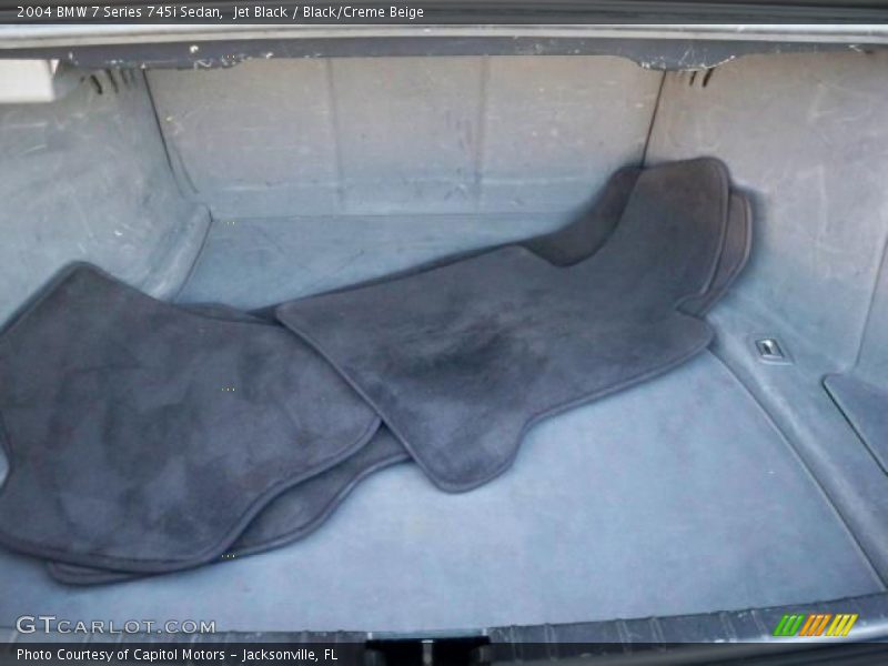 Jet Black / Black/Creme Beige 2004 BMW 7 Series 745i Sedan