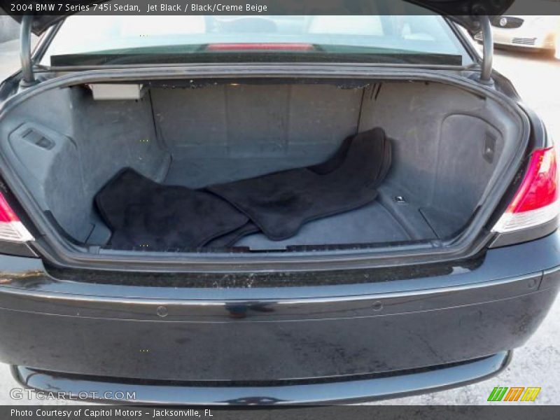 Jet Black / Black/Creme Beige 2004 BMW 7 Series 745i Sedan