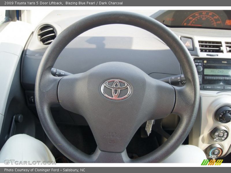 Blazing Blue Pearl / Dark Charcoal 2009 Toyota Yaris 5 Door Liftback