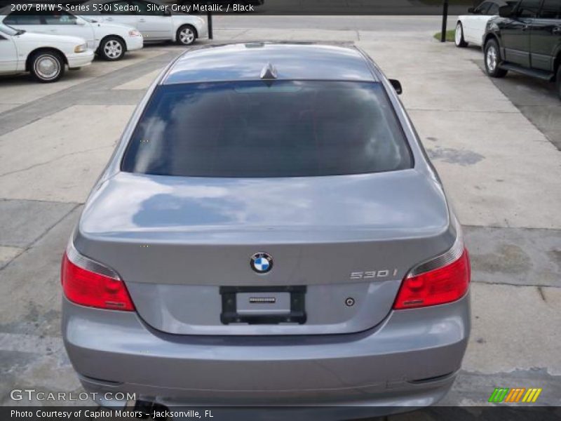 Silver Grey Metallic / Black 2007 BMW 5 Series 530i Sedan