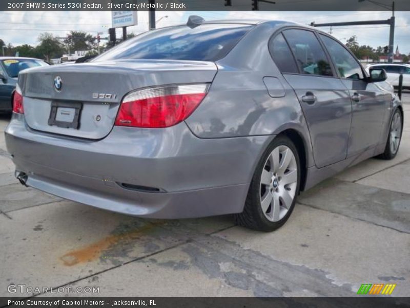 Silver Grey Metallic / Black 2007 BMW 5 Series 530i Sedan