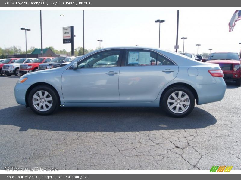 Sky Blue Pearl / Bisque 2009 Toyota Camry XLE