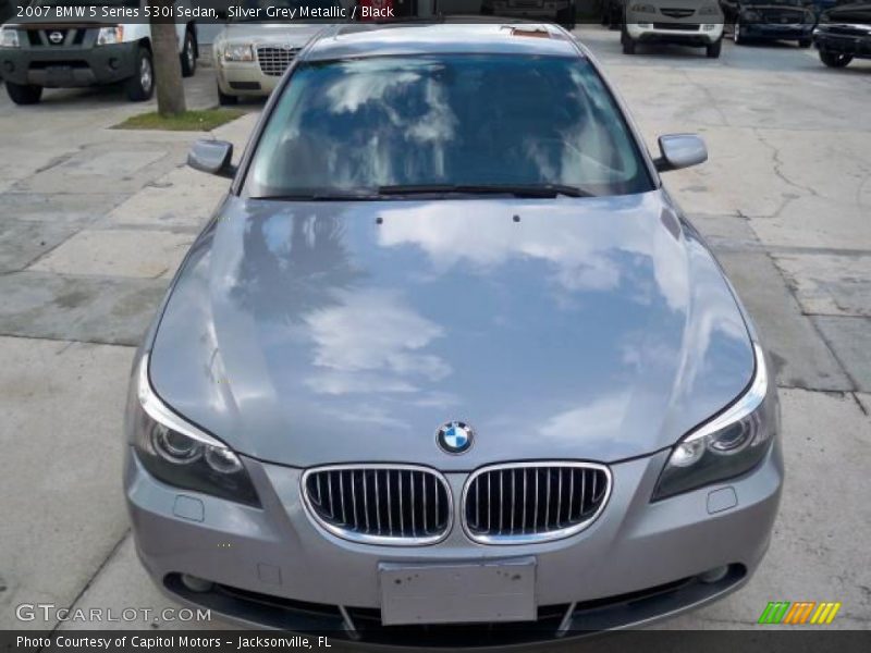 Silver Grey Metallic / Black 2007 BMW 5 Series 530i Sedan