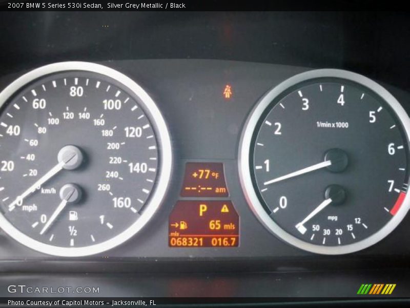 Silver Grey Metallic / Black 2007 BMW 5 Series 530i Sedan