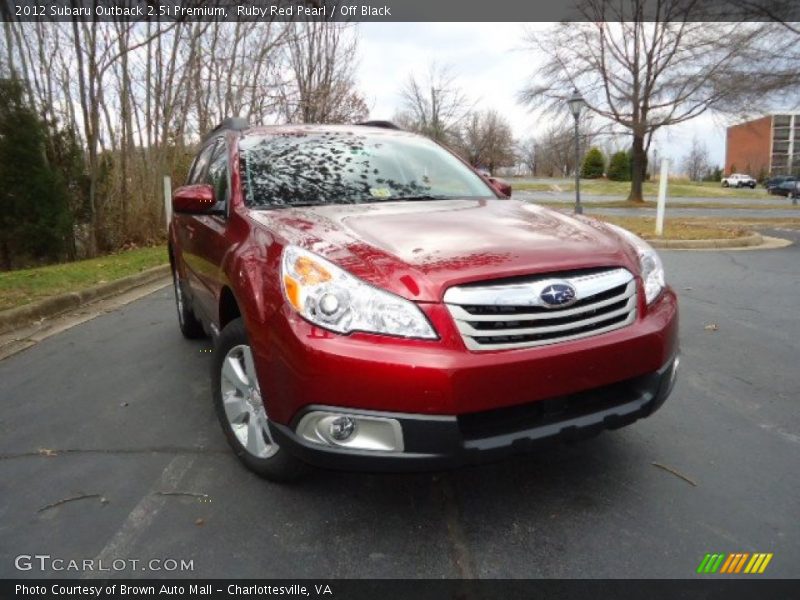 Ruby Red Pearl / Off Black 2012 Subaru Outback 2.5i Premium