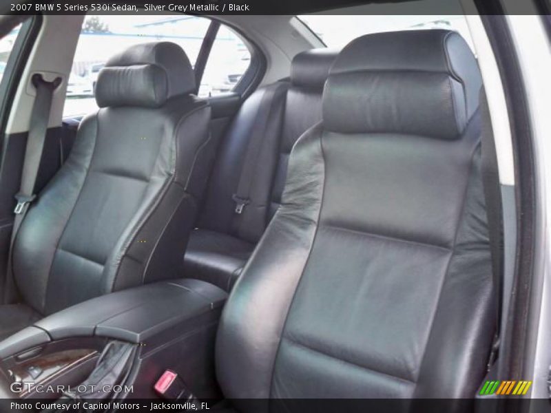 Silver Grey Metallic / Black 2007 BMW 5 Series 530i Sedan