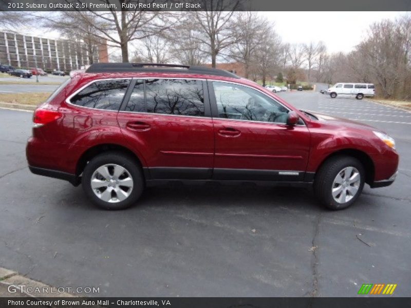 Ruby Red Pearl / Off Black 2012 Subaru Outback 2.5i Premium