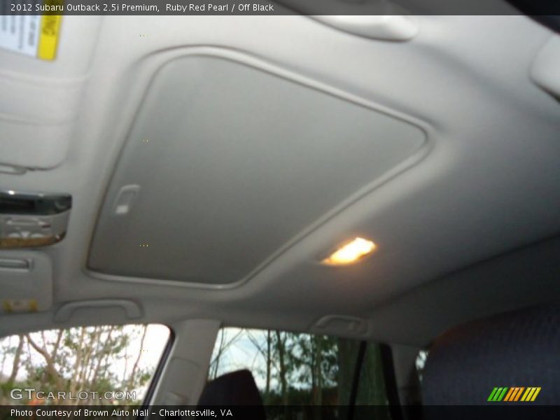 Ruby Red Pearl / Off Black 2012 Subaru Outback 2.5i Premium