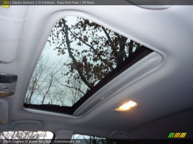 Ruby Red Pearl / Off Black 2012 Subaru Outback 2.5i Premium