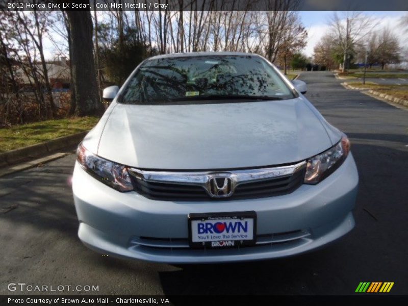 Cool Mist Metallic / Gray 2012 Honda Civic LX Sedan