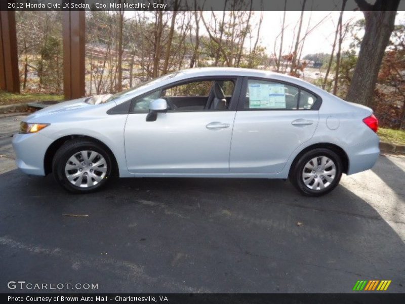Cool Mist Metallic / Gray 2012 Honda Civic LX Sedan