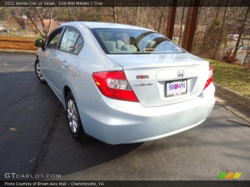 Cool Mist Metallic / Gray 2012 Honda Civic LX Sedan