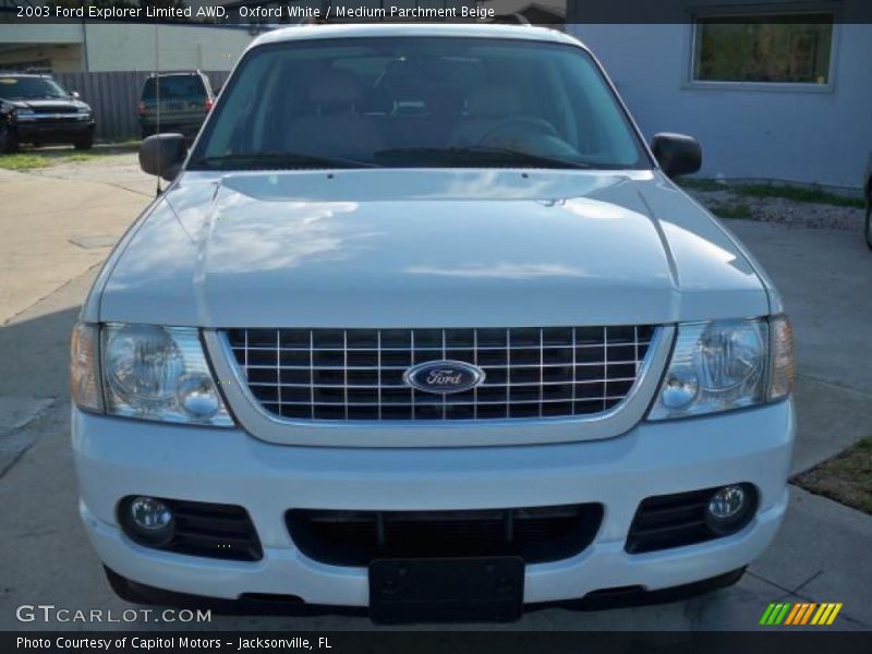 Oxford White / Medium Parchment Beige 2003 Ford Explorer Limited AWD