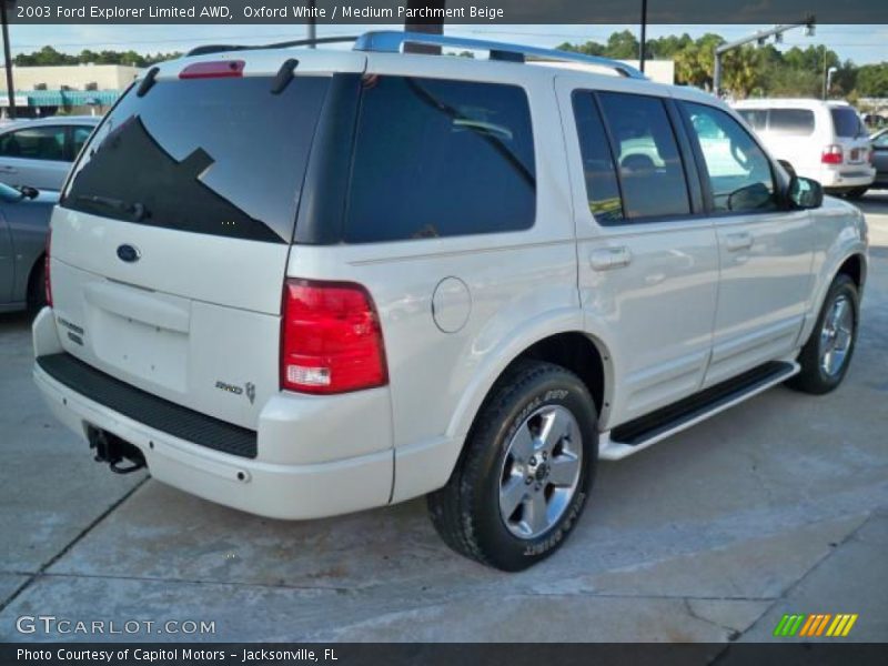 Oxford White / Medium Parchment Beige 2003 Ford Explorer Limited AWD