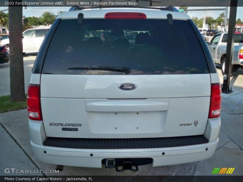 Oxford White / Medium Parchment Beige 2003 Ford Explorer Limited AWD