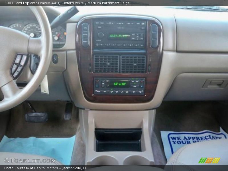 Oxford White / Medium Parchment Beige 2003 Ford Explorer Limited AWD