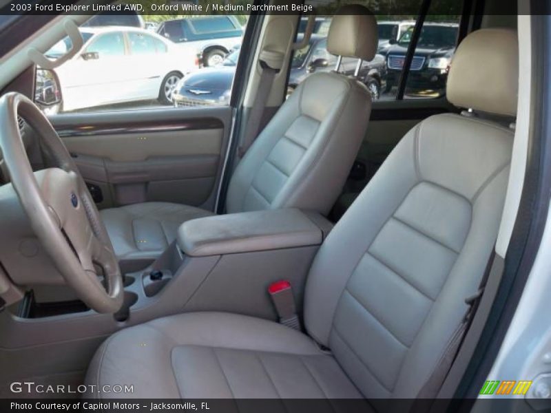 Oxford White / Medium Parchment Beige 2003 Ford Explorer Limited AWD