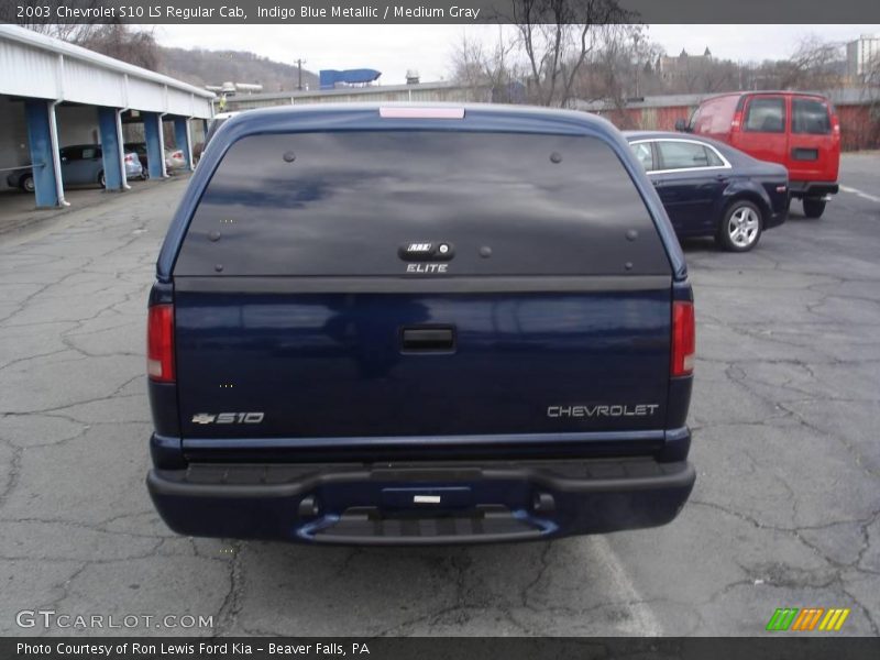Indigo Blue Metallic / Medium Gray 2003 Chevrolet S10 LS Regular Cab