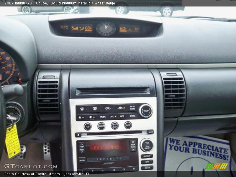 Liquid Platinum Metallic / Wheat Beige 2007 Infiniti G 35 Coupe