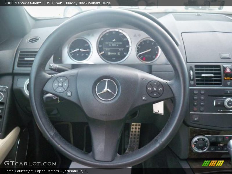 Black / Black/Sahara Beige 2008 Mercedes-Benz C 350 Sport