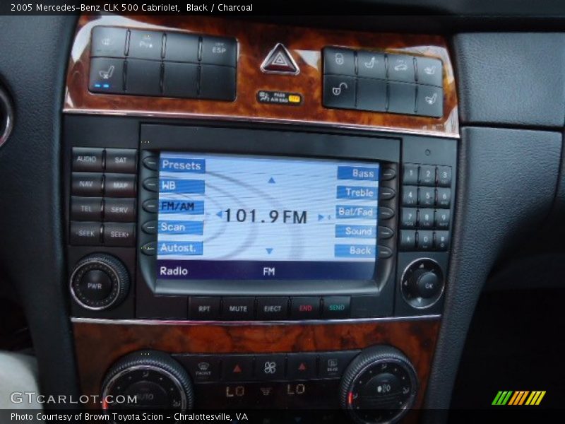 Controls of 2005 CLK 500 Cabriolet