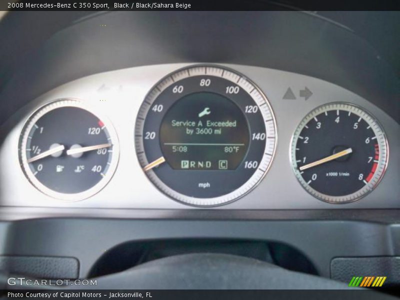 Black / Black/Sahara Beige 2008 Mercedes-Benz C 350 Sport
