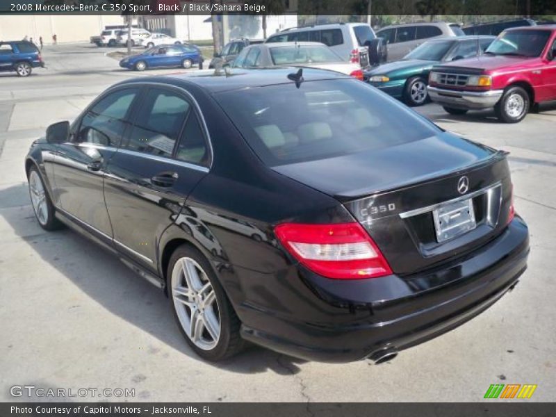 Black / Black/Sahara Beige 2008 Mercedes-Benz C 350 Sport