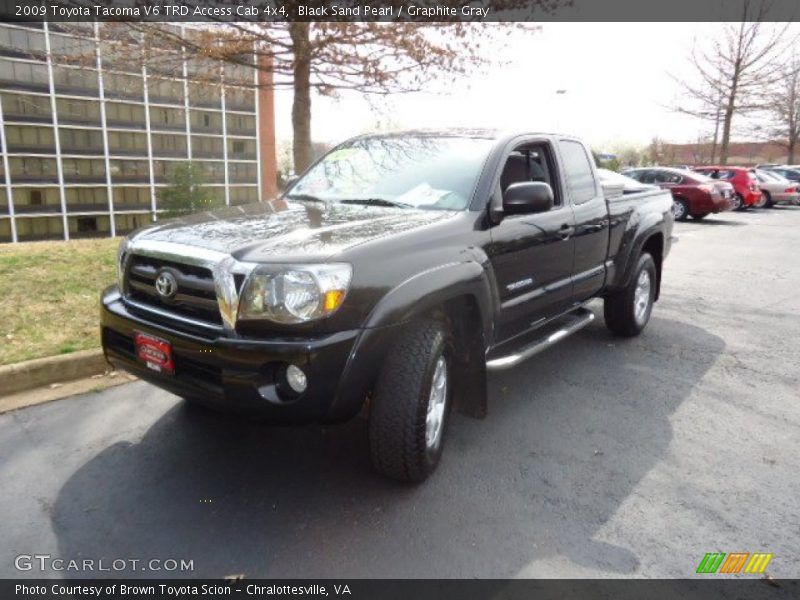 Black Sand Pearl / Graphite Gray 2009 Toyota Tacoma V6 TRD Access Cab 4x4