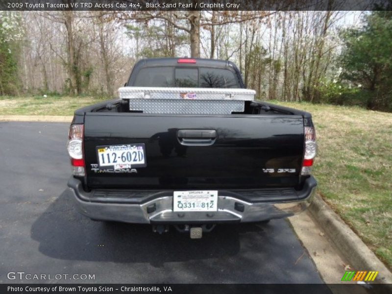 Black Sand Pearl / Graphite Gray 2009 Toyota Tacoma V6 TRD Access Cab 4x4