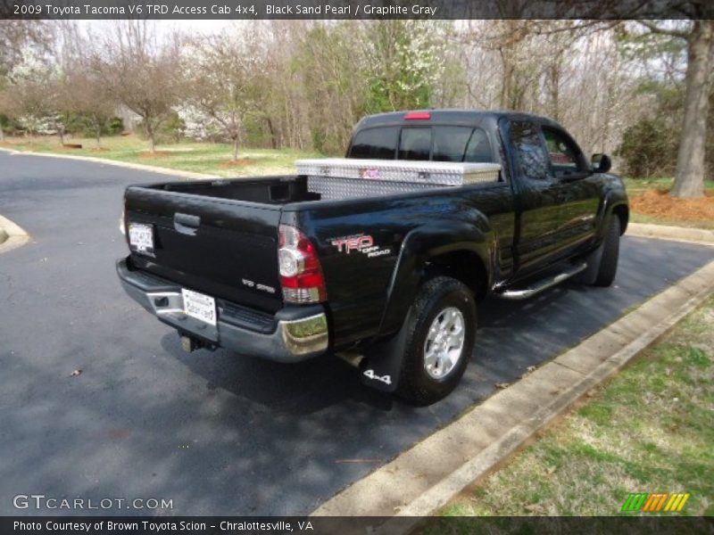 Black Sand Pearl / Graphite Gray 2009 Toyota Tacoma V6 TRD Access Cab 4x4