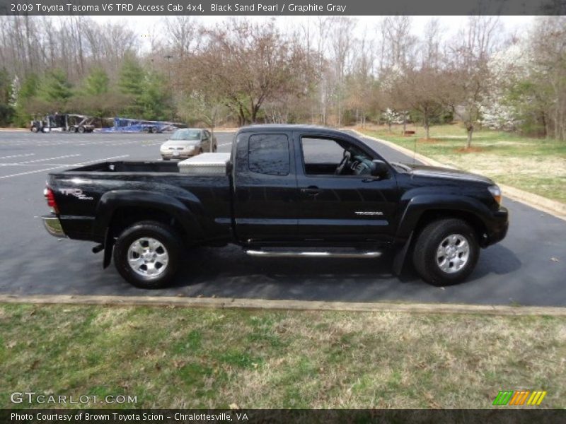 Black Sand Pearl / Graphite Gray 2009 Toyota Tacoma V6 TRD Access Cab 4x4