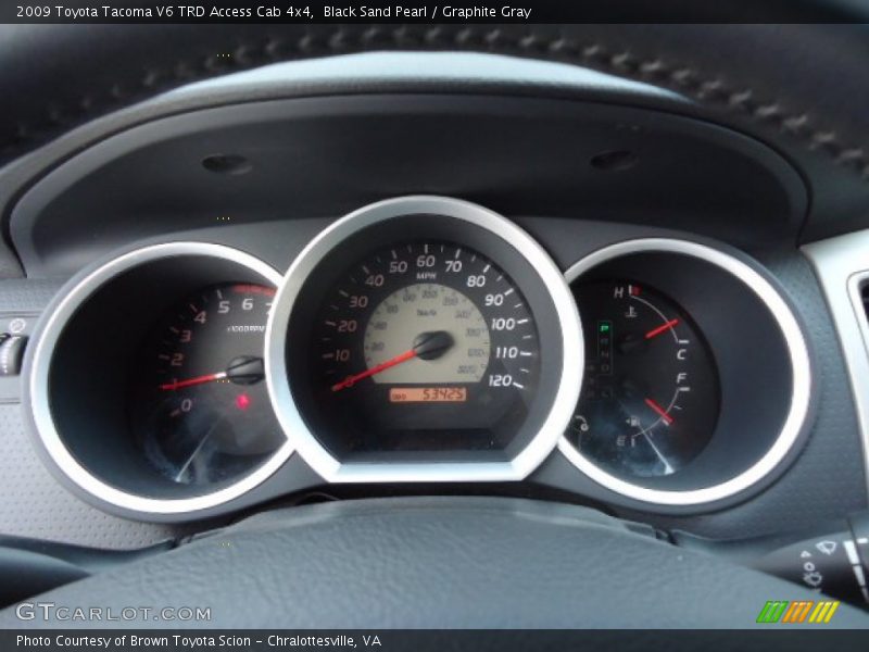 Black Sand Pearl / Graphite Gray 2009 Toyota Tacoma V6 TRD Access Cab 4x4