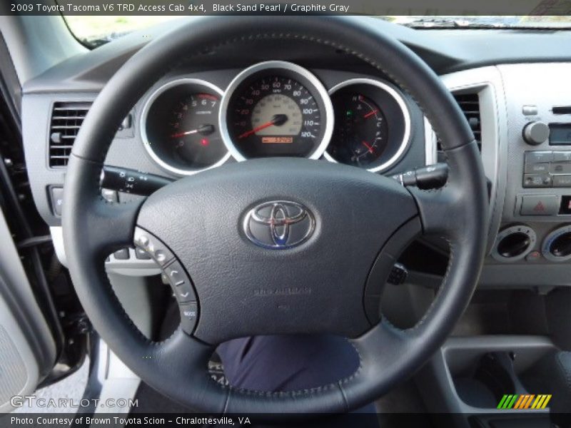 Black Sand Pearl / Graphite Gray 2009 Toyota Tacoma V6 TRD Access Cab 4x4