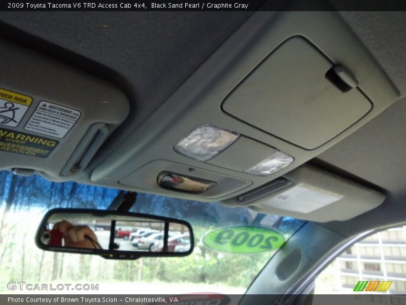 Black Sand Pearl / Graphite Gray 2009 Toyota Tacoma V6 TRD Access Cab 4x4