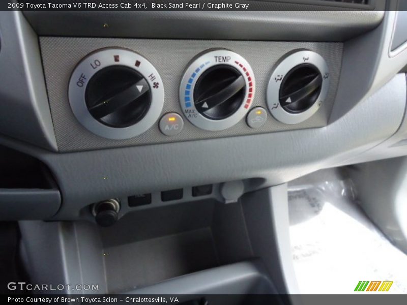 Black Sand Pearl / Graphite Gray 2009 Toyota Tacoma V6 TRD Access Cab 4x4