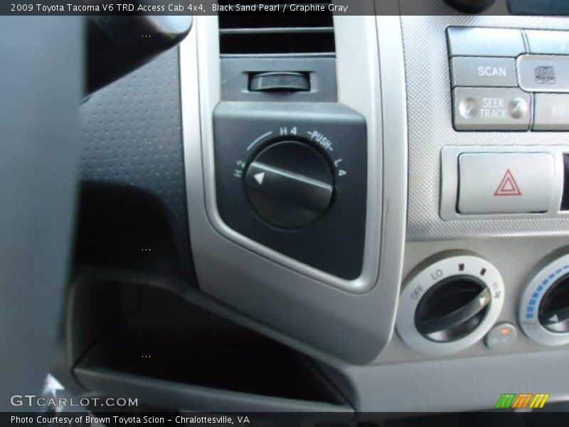 Black Sand Pearl / Graphite Gray 2009 Toyota Tacoma V6 TRD Access Cab 4x4