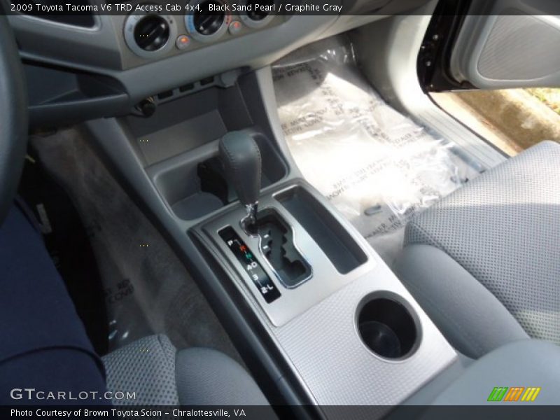 Black Sand Pearl / Graphite Gray 2009 Toyota Tacoma V6 TRD Access Cab 4x4