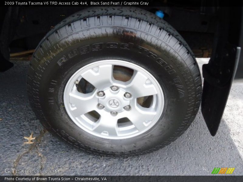 Black Sand Pearl / Graphite Gray 2009 Toyota Tacoma V6 TRD Access Cab 4x4