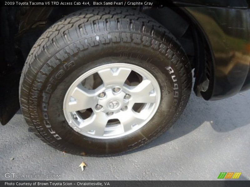 Black Sand Pearl / Graphite Gray 2009 Toyota Tacoma V6 TRD Access Cab 4x4