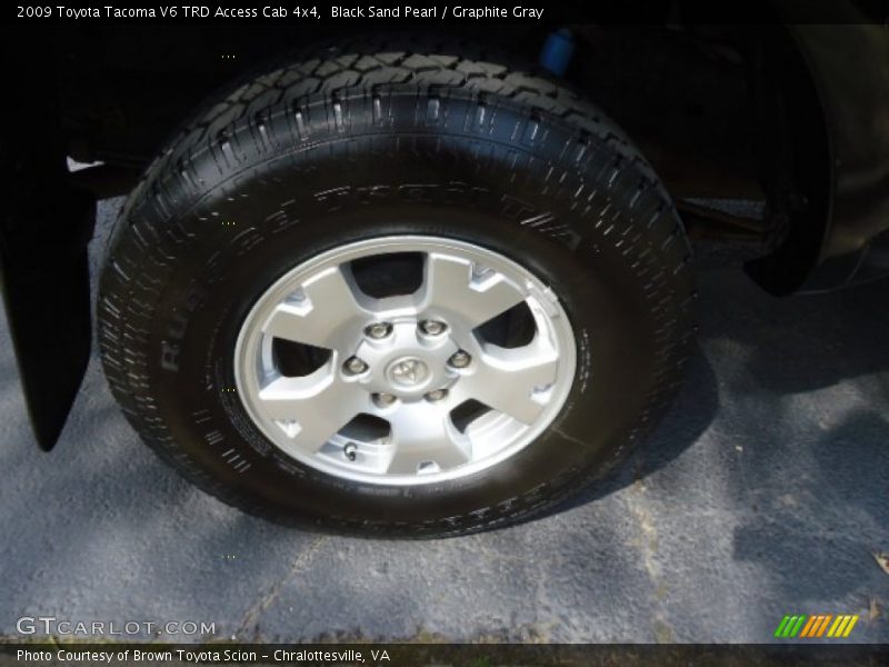 Black Sand Pearl / Graphite Gray 2009 Toyota Tacoma V6 TRD Access Cab 4x4