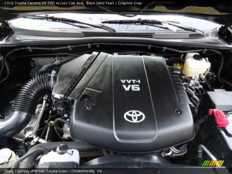 Black Sand Pearl / Graphite Gray 2009 Toyota Tacoma V6 TRD Access Cab 4x4